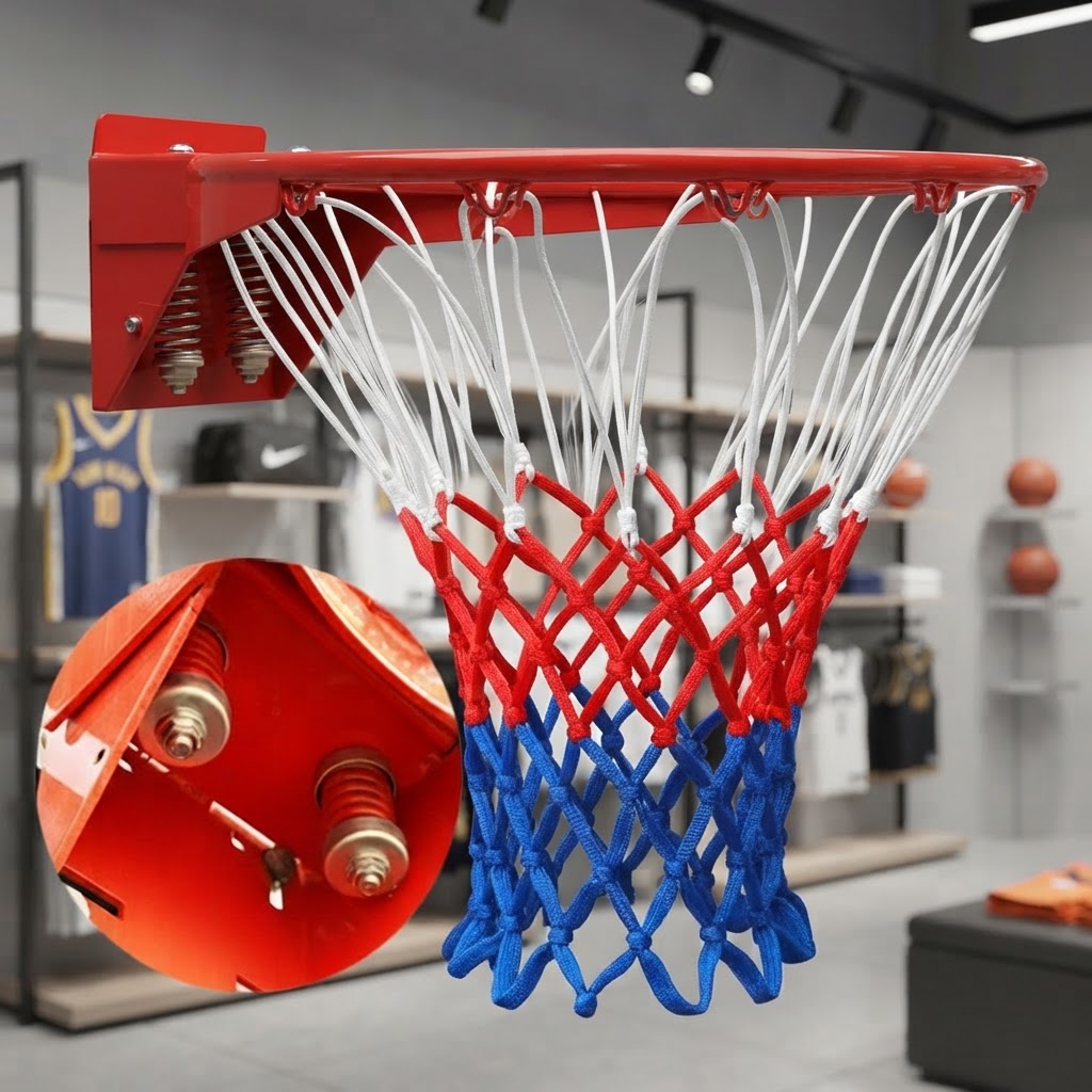 Aro de Basquete com Mola + Rede Oficial Americana (Unidade) — JV Commerce — foto 5