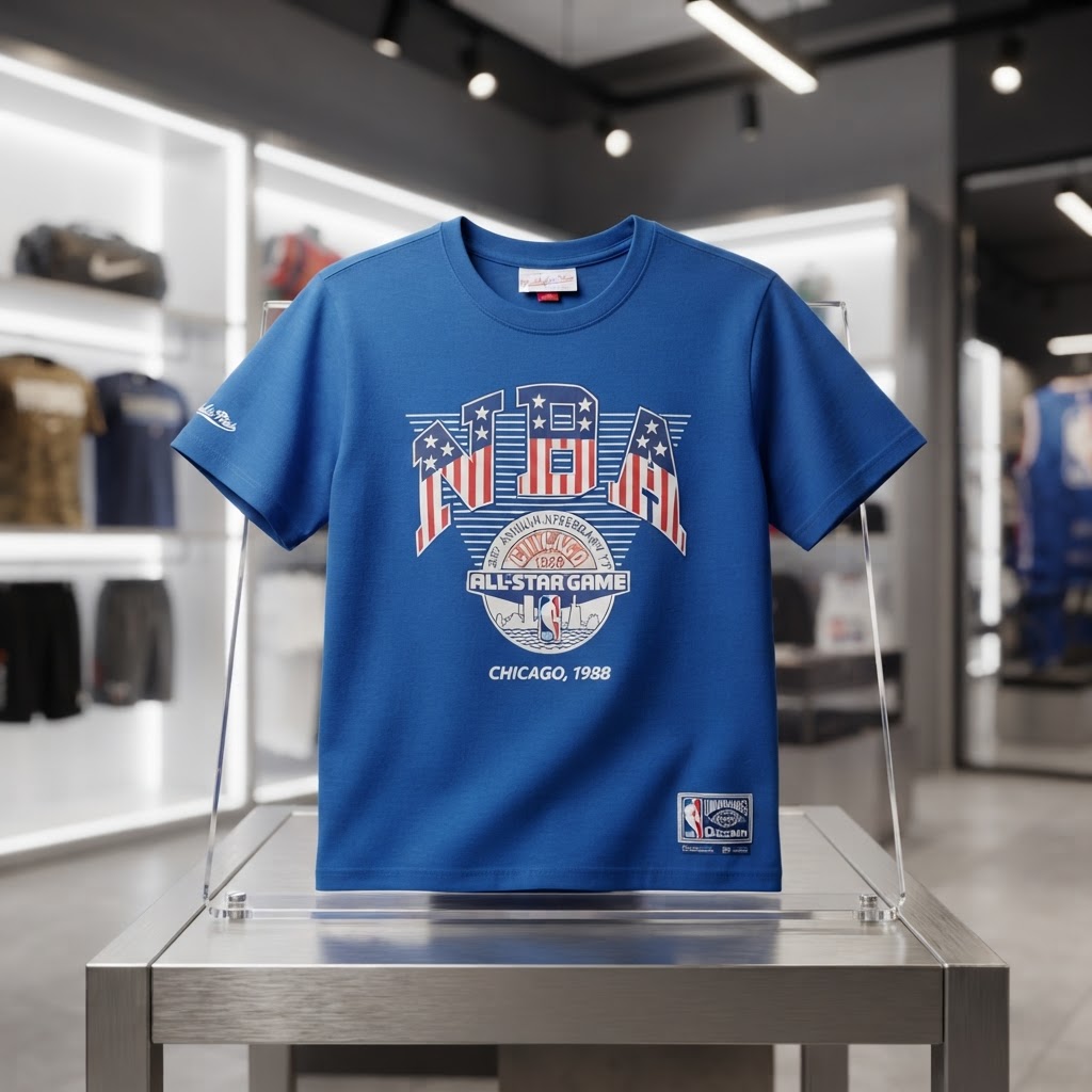 Camiseta Mitchell & Ness NBA All-Star Game Chicago 1988 Azul — Mitchell & Ness — foto 2