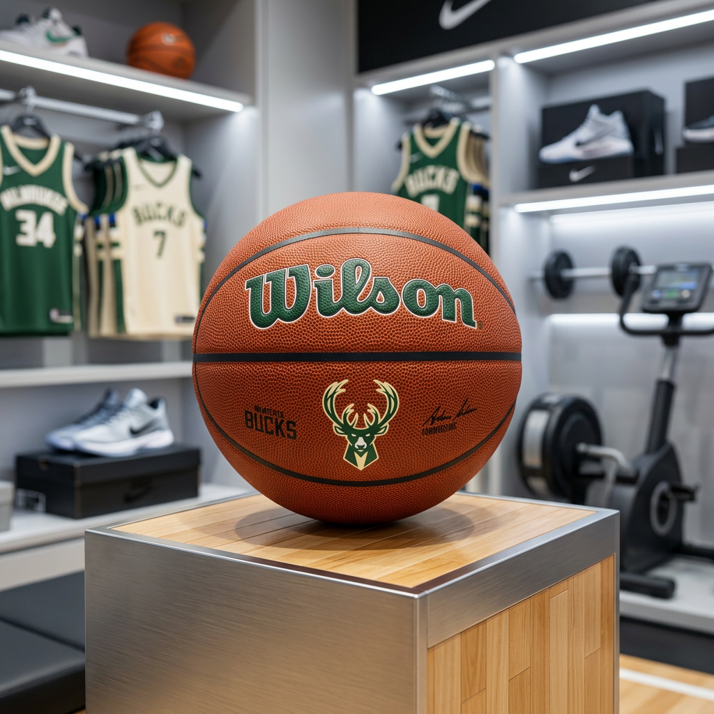 Bola Wilson NBA Team Alliance Milwaukee Bucks #7 - Tamanho 7 — bola de basquete Wilson