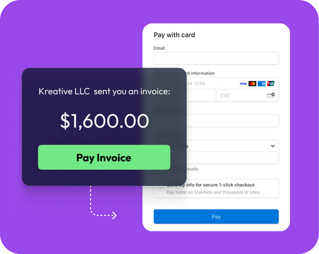 Online payments built in