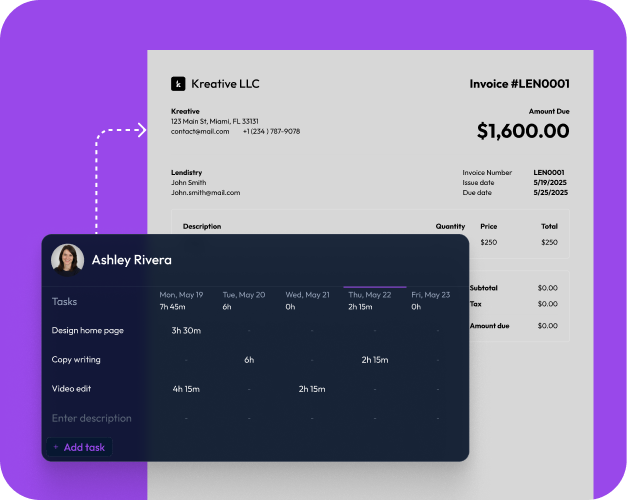 Timesheet to invoice automation