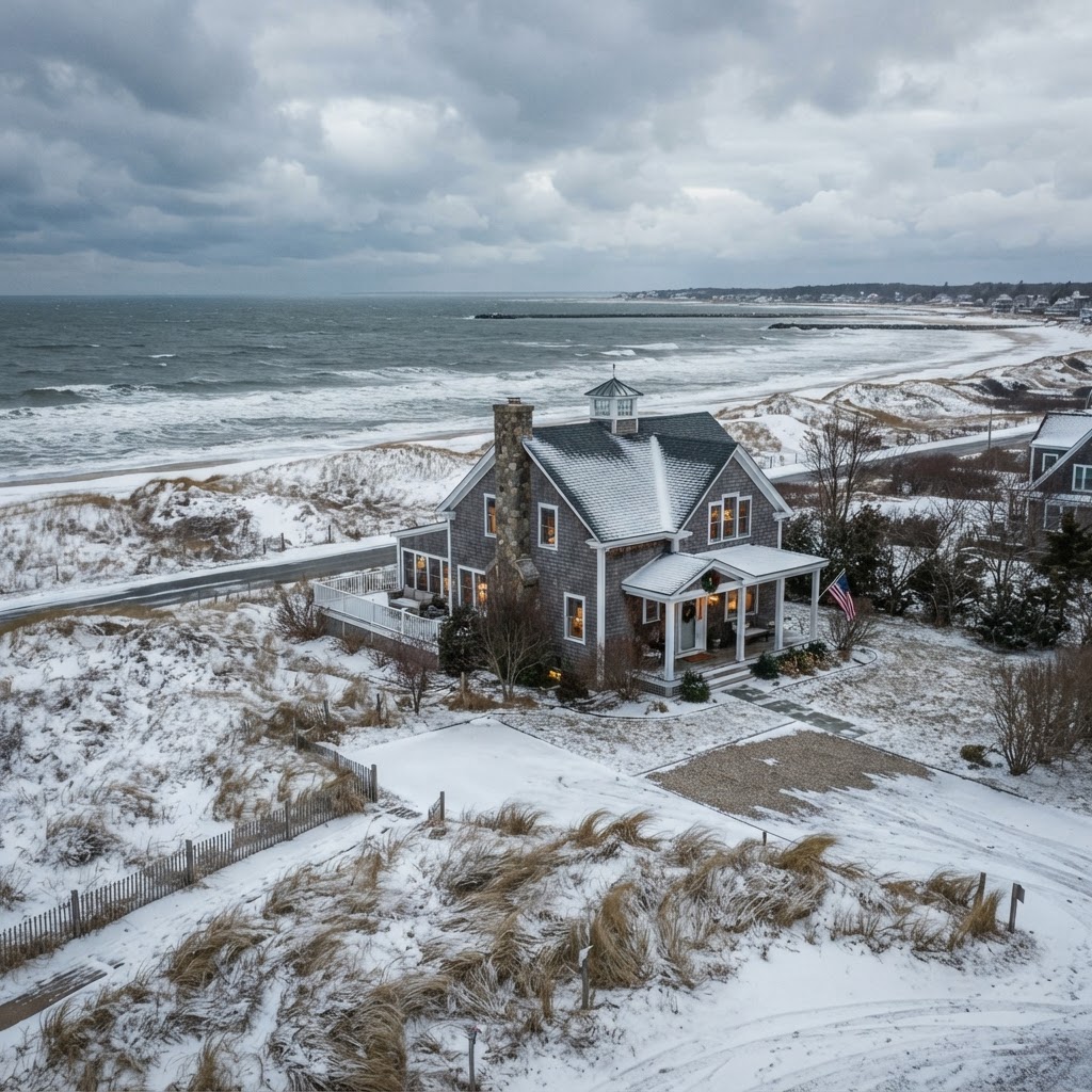 Residential snow removal service in Hampton New Hampshire after a winter storm