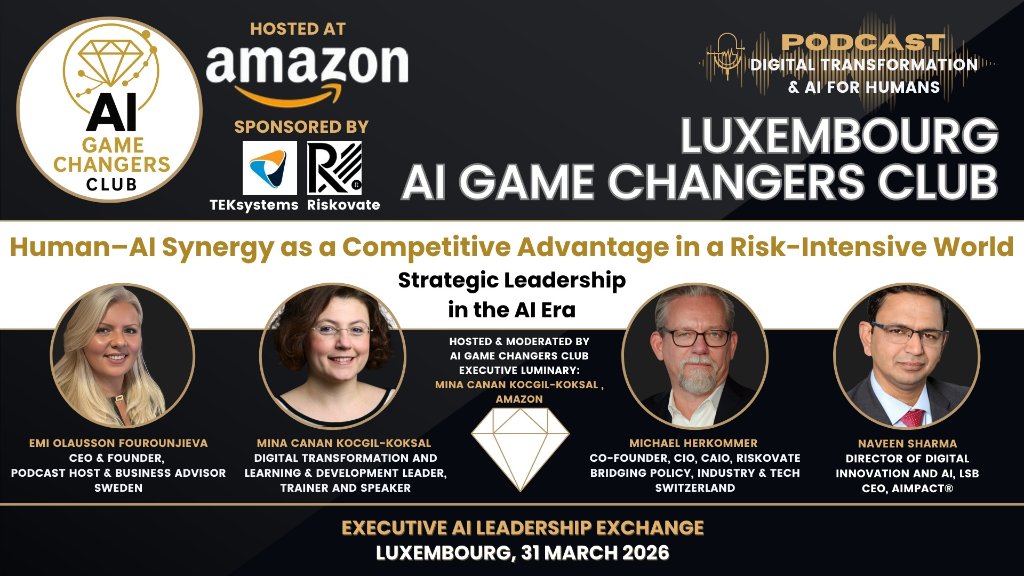 Luxembourg AI Game Changers Club event hosted at Amazon announcement poster