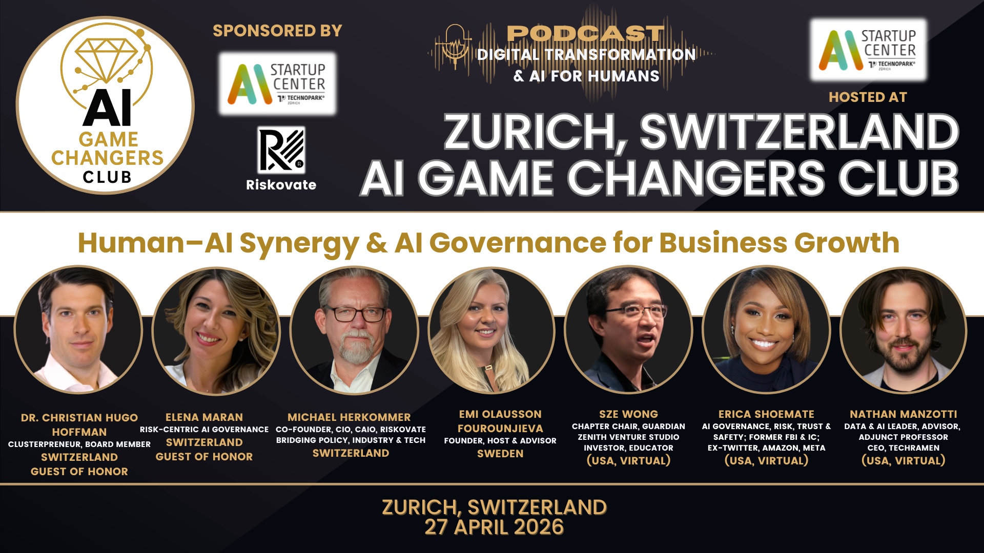 AI Game Changers Club Zurich event