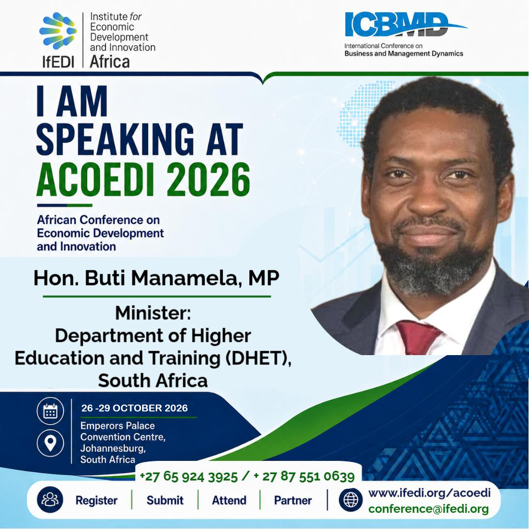 Hon. Buti Manamela, MP, Minister of Higher Education and Training (DHET) of Department of Higher Education and Training (DHET).