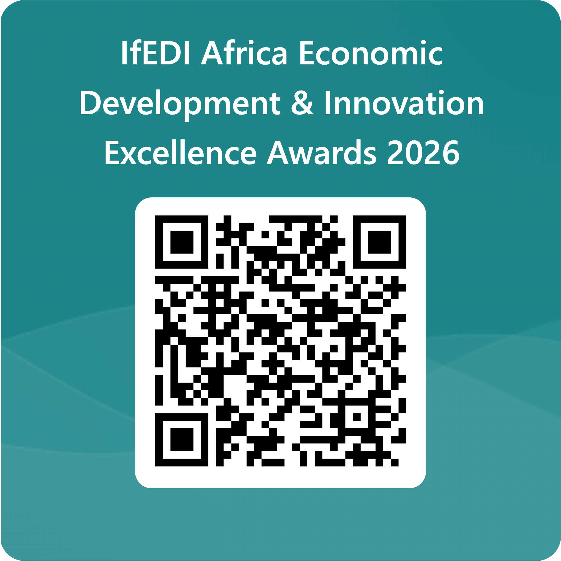 QR code for the IfEDI Africa Economic Development & Innovation Excellence Awards 2026 online nomination form