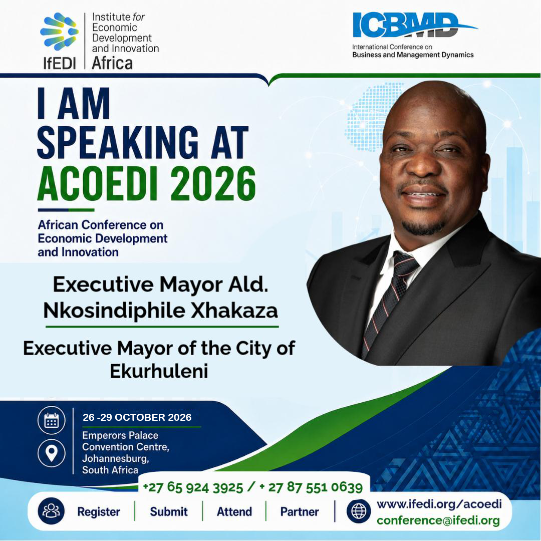 Executive Mayor Ald. Nkosindiphile Xhakaza, Executive Mayor of the City of Ekurhuleni of City of Ekurhuleni.