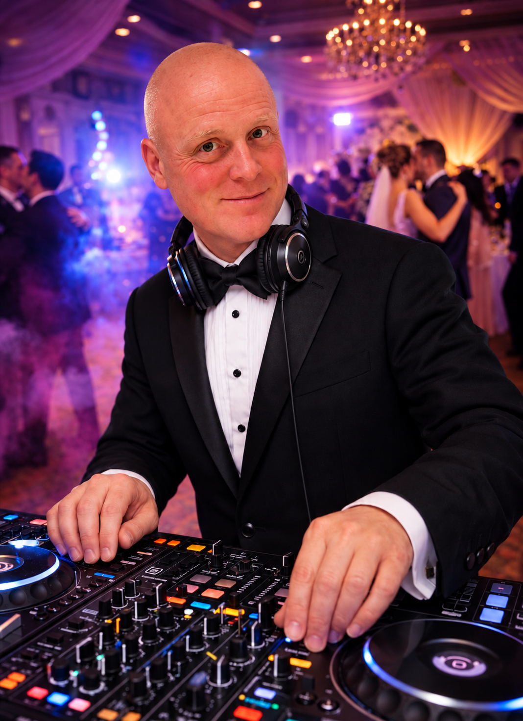 DJ Malky Green performing at a wedding in Staffordshire