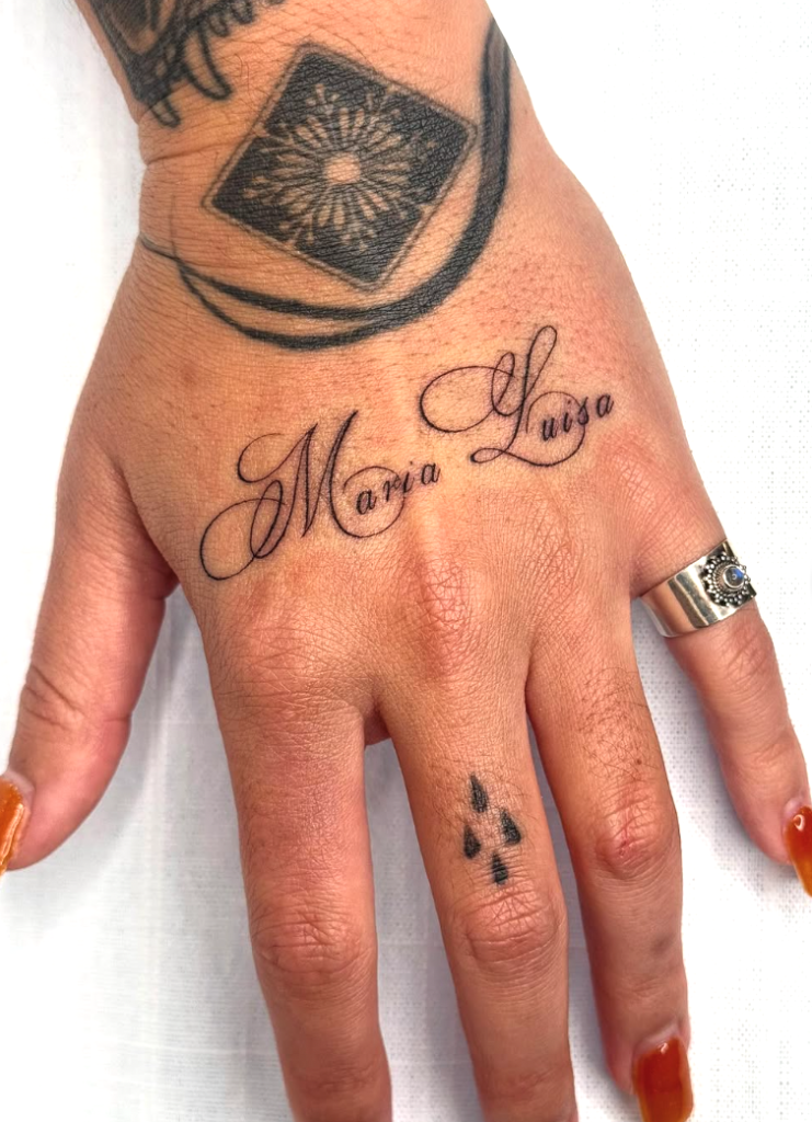 fine line tattoo by Bruno Townse at The Sunroom LA, Santa Monica CA