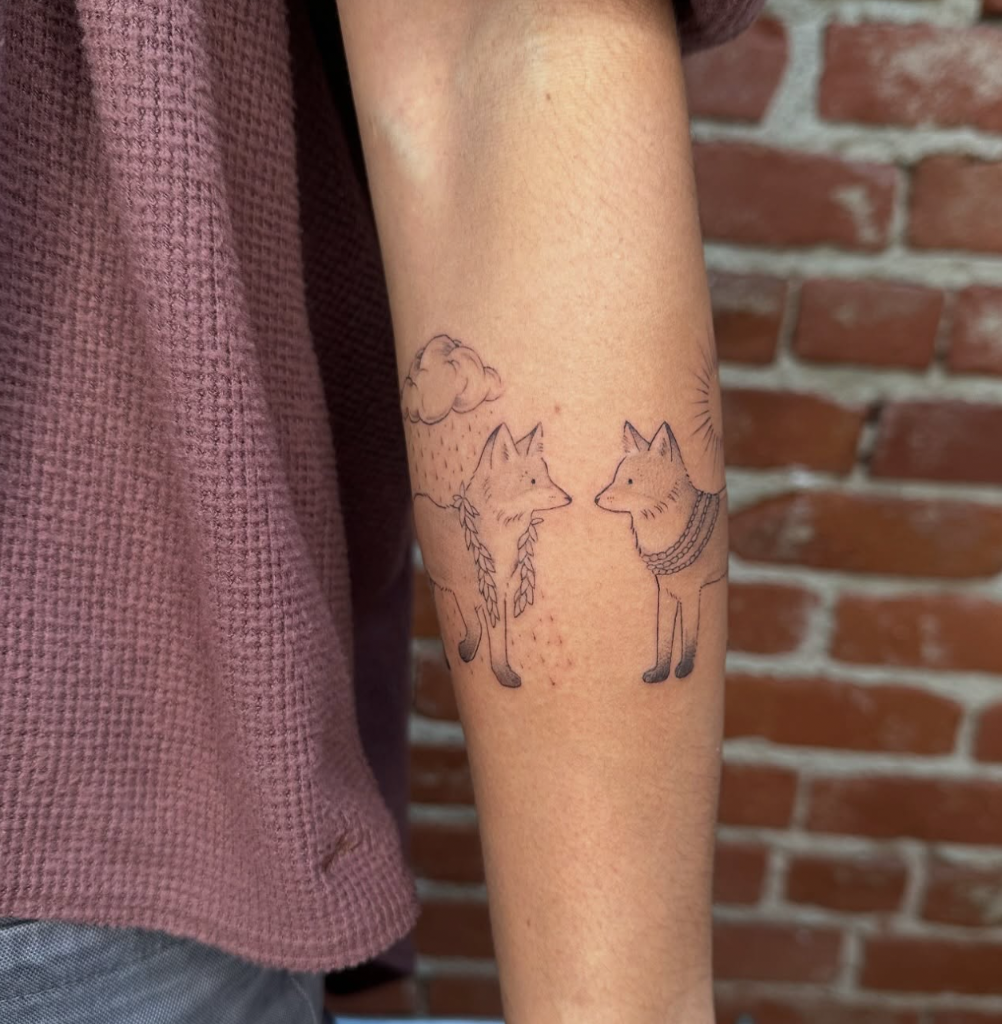 fine line tattoo by pokingyou.softly at The Sunroom LA, Santa Monica CA