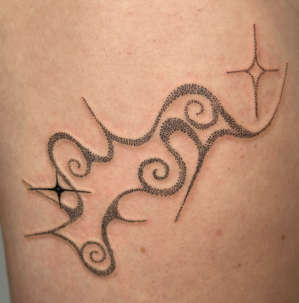 fine line tattoo by Gold Thiefff at The Sunroom LA, Santa Monica CA
