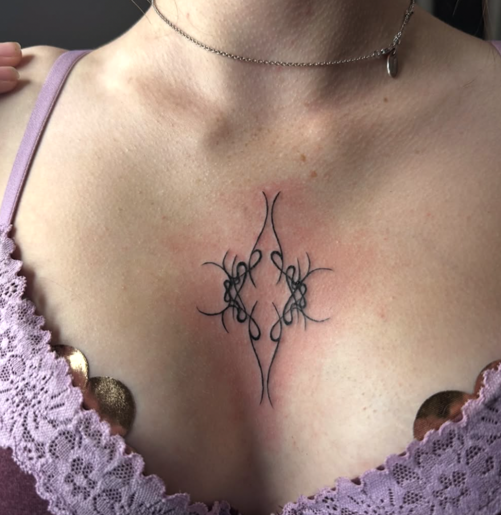 fine line tattoo by Gold Thiefff at The Sunroom LA, Santa Monica CA