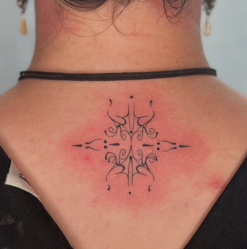 fine line tattoo by Gold Thiefff at The Sunroom LA, Santa Monica CA