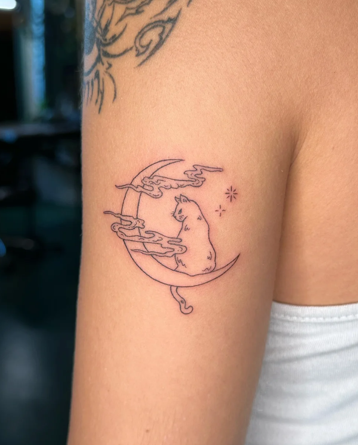 fine line tattoo by Arabella Vida at The Sunroom LA, Santa Monica CA