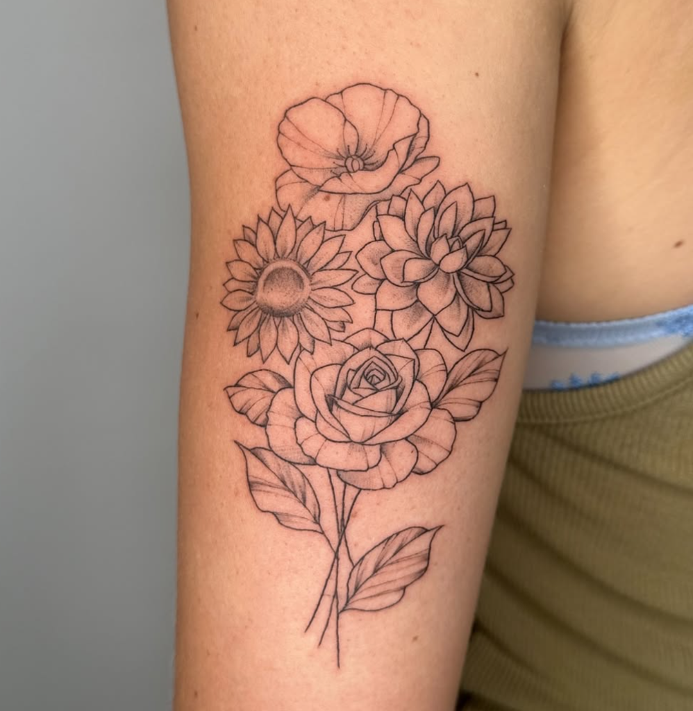 fine line tattoo by pokingyou.softly at The Sunroom LA, Santa Monica CA
