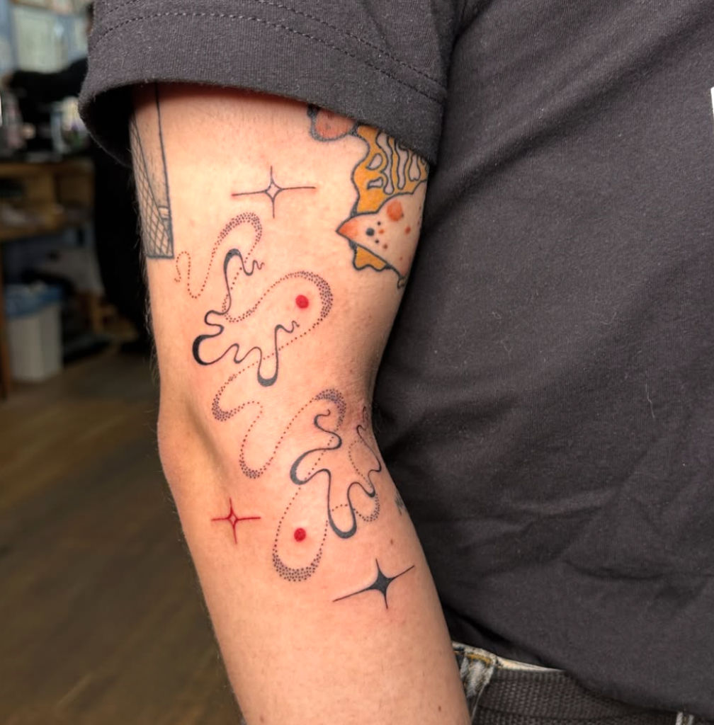 fine line tattoo by Gold Thiefff at The Sunroom LA, Santa Monica CA