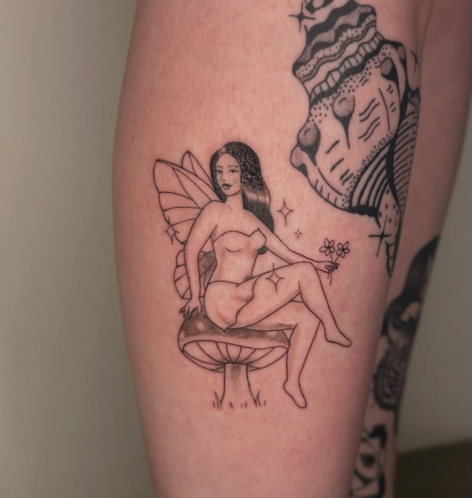 fine line tattoo by pokingyou.softly at The Sunroom LA, Santa Monica CA