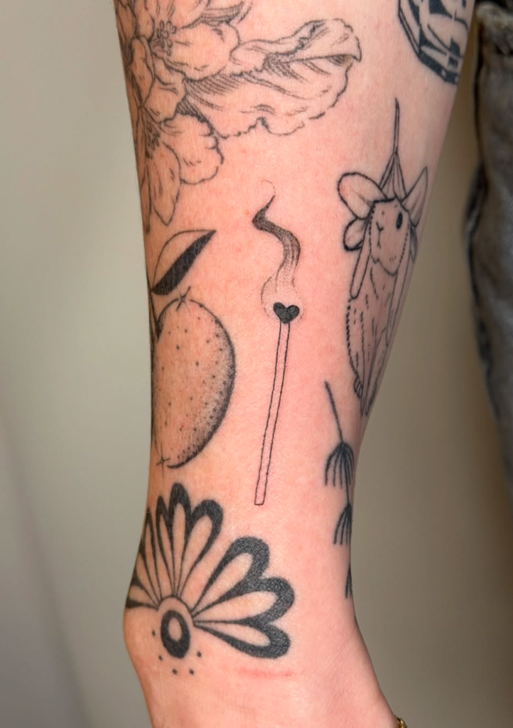 fine line tattoo by pokingyou.softly at The Sunroom LA, Santa Monica CA