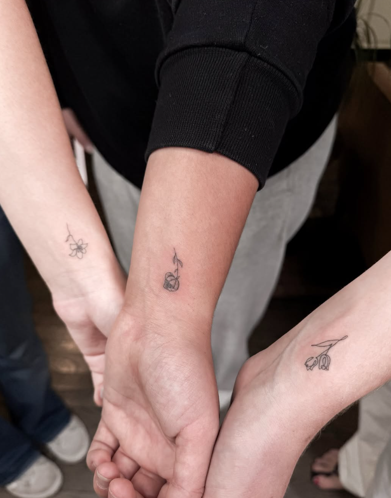 fine line tattoo by Bruno Townse at The Sunroom LA, Santa Monica CA