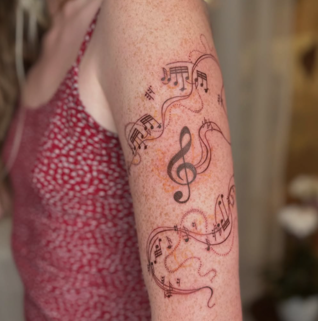 fine line tattoo by Gold Thiefff at The Sunroom LA, Santa Monica CA