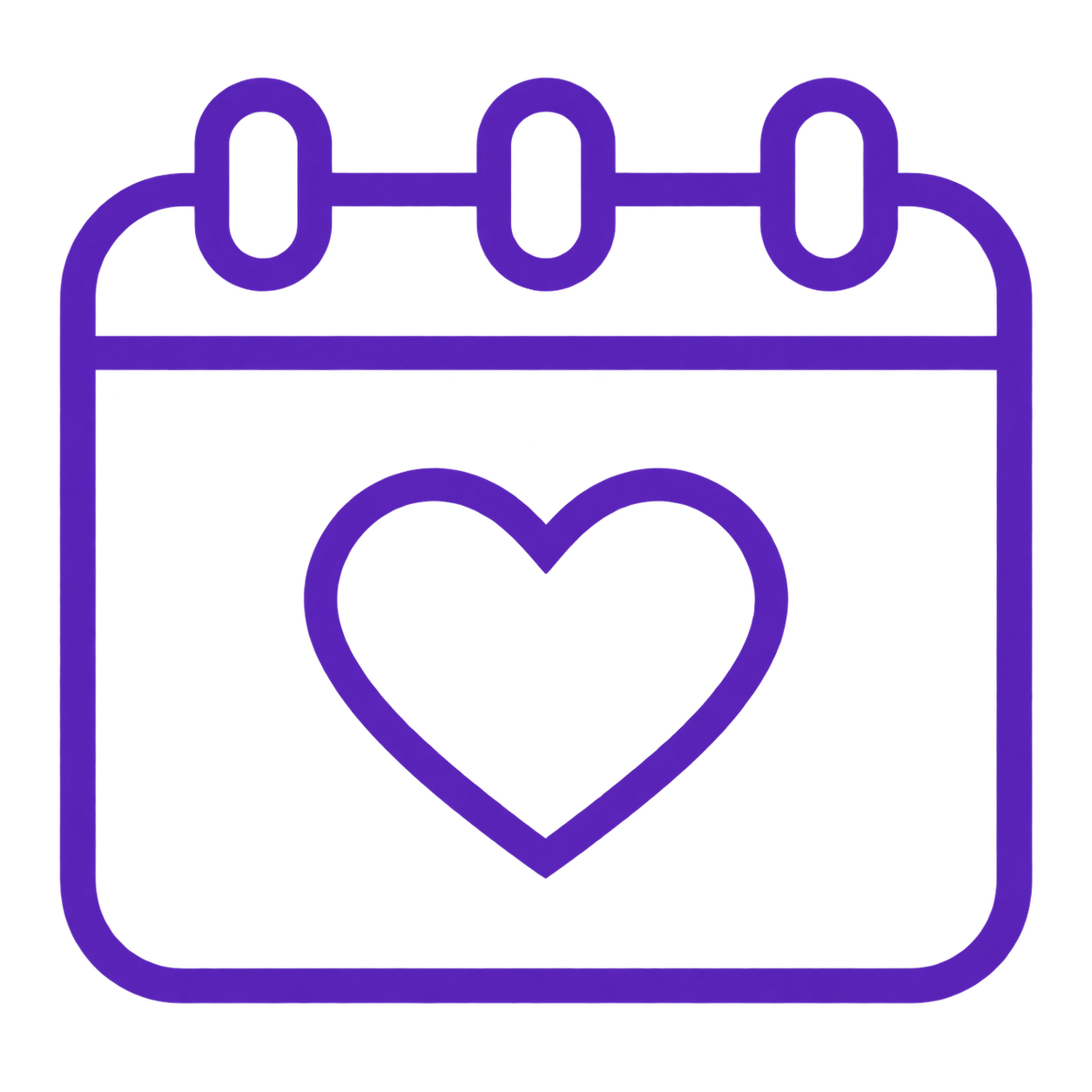 Calendar with heart icon