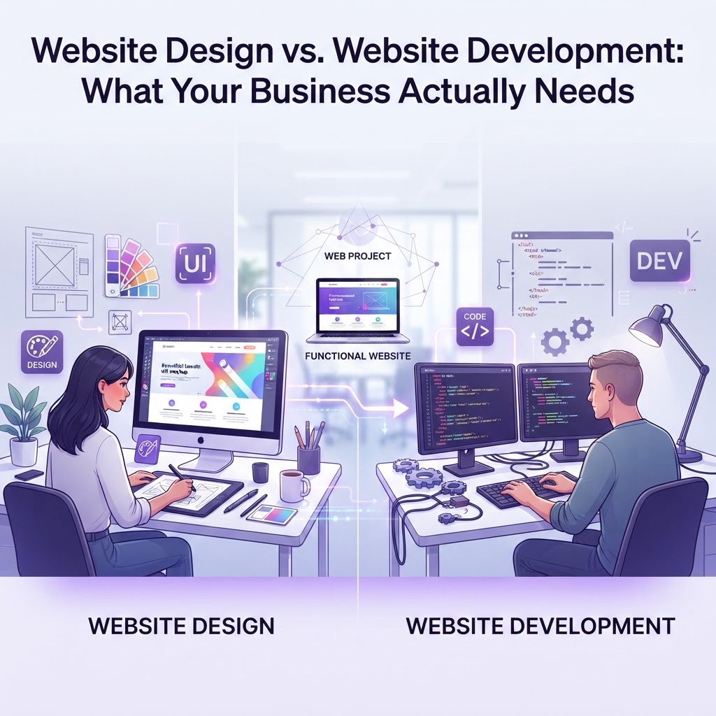 Website Design vs. Website Development: What Your Business Actually Needs