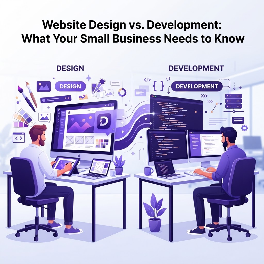 Website Design vs. Development: What Your Small Business Needs to Know