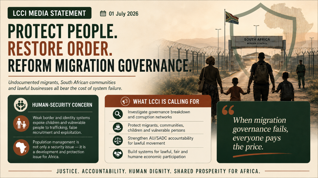 LCCI media statement — Protect People, Restore Order, Reform Migration Governance