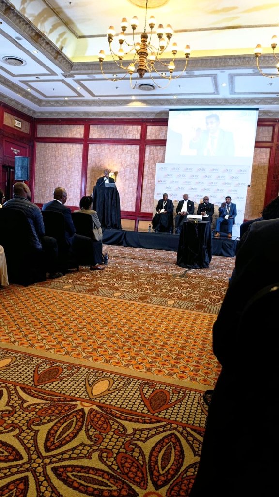 Audience and panel at the IDC Limpopo organised-business stakeholder engagement