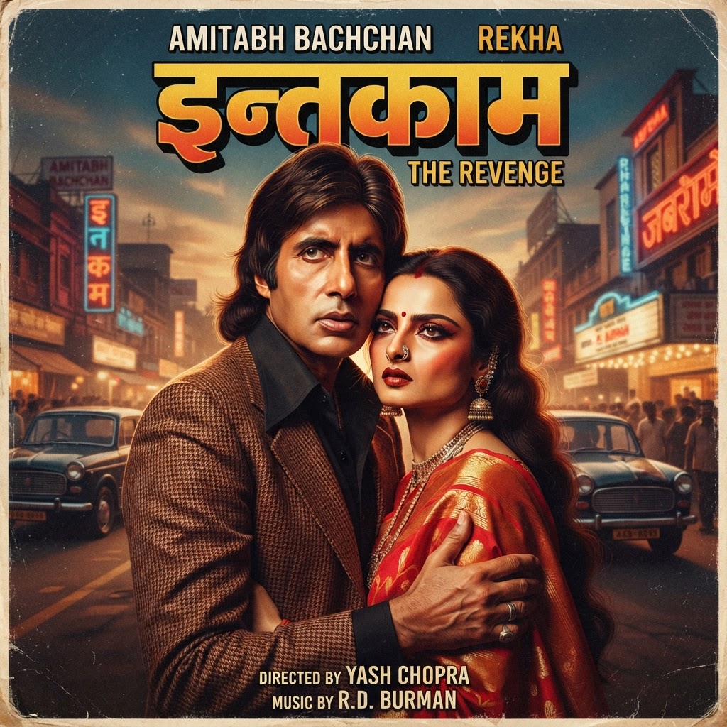 Cartaz de Filme de Bollywood Retrô