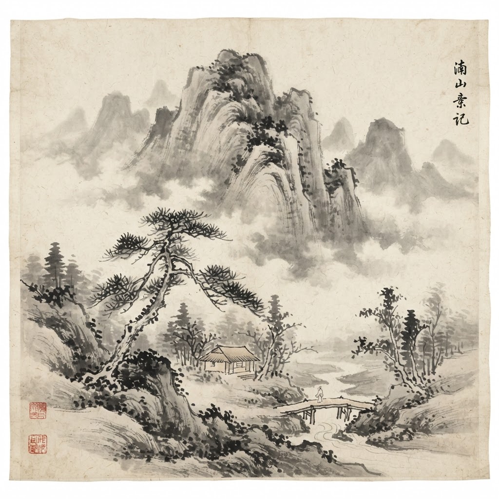 Estilo de Arte em Tinta Chinesa