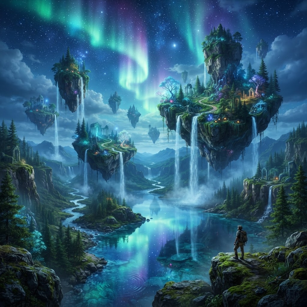Paisagem Surrealista Mágica