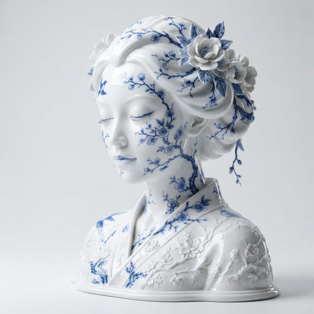 Retrato Artístico em Porcelana
