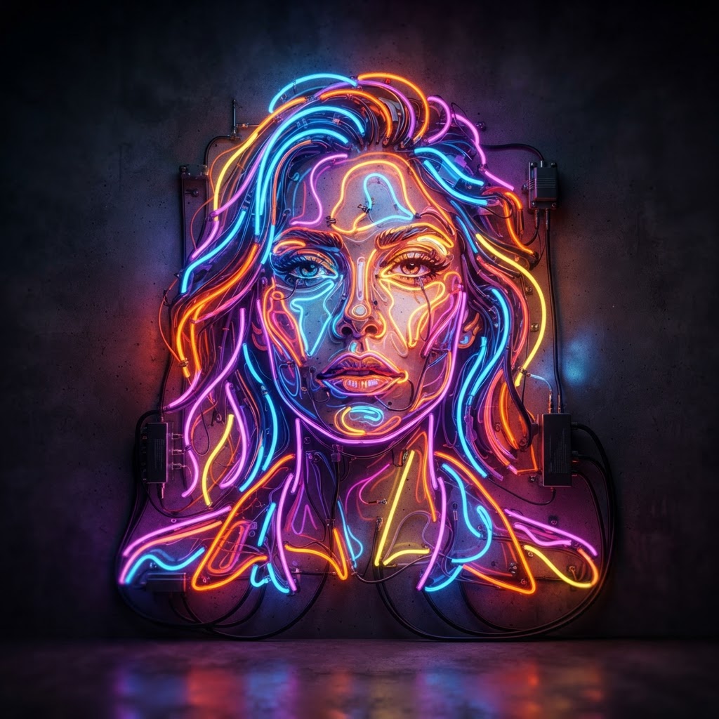 Estilo de Arte em Neon Artístico