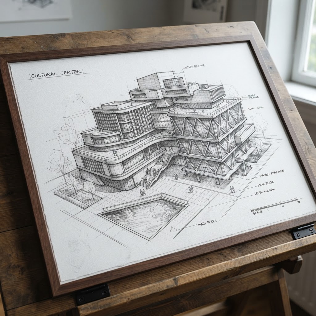 Estilo Sketch de Arquitetura