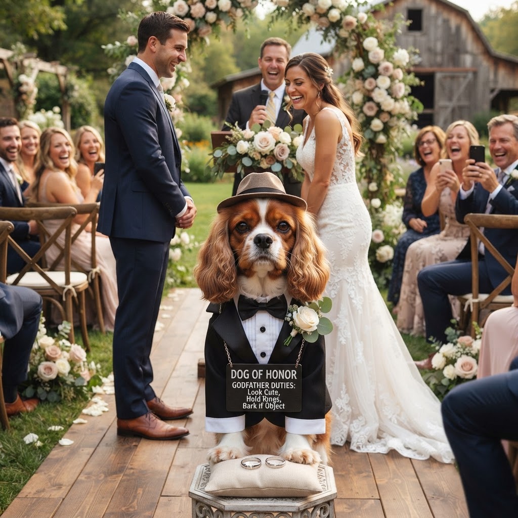 Cachorro como Padrinho de Casamento