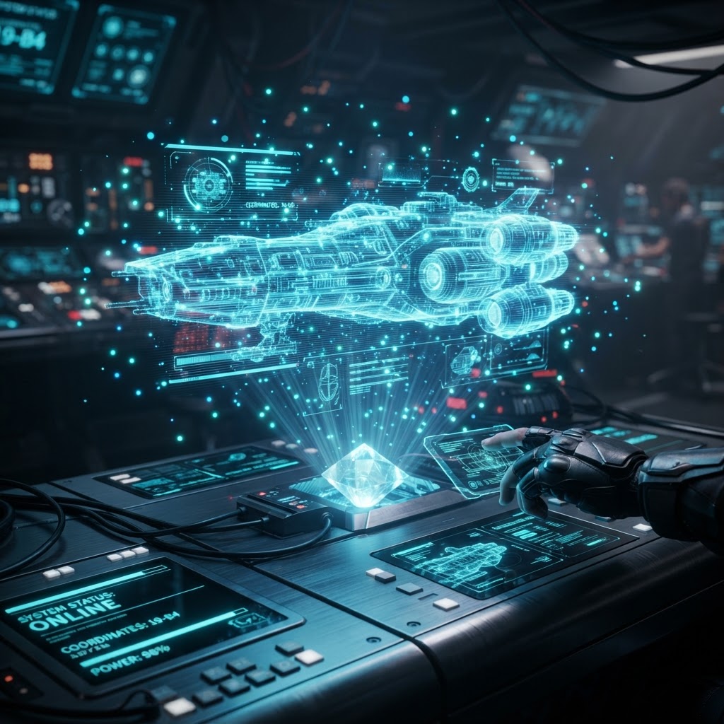 Holograma 3D Futurista