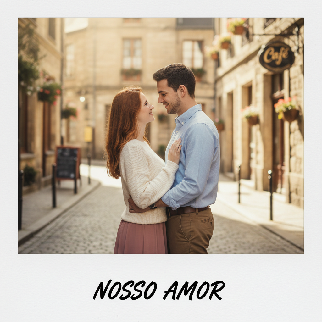 Retrato de Casal em Estilo Polaroid