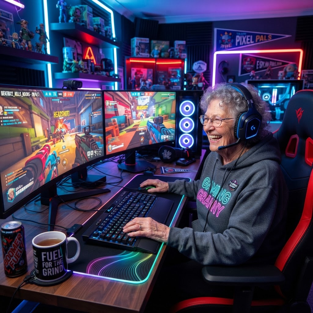 Avó Gamer Profissional de E-Sports