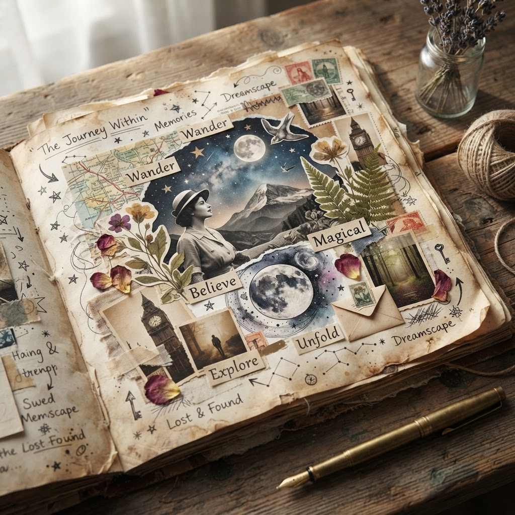 Colagem de Scrapbook Surreal