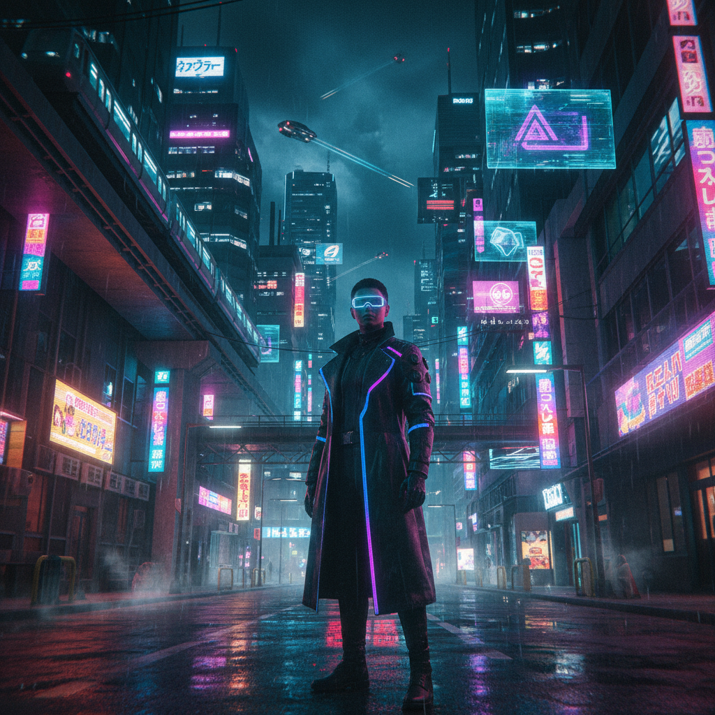 Cena Cyberpunk Noturna