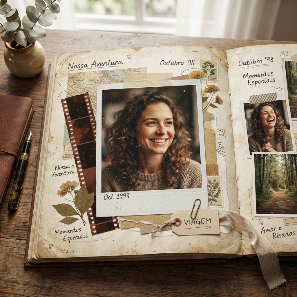 Colagem Estilo Scrapbook Moody