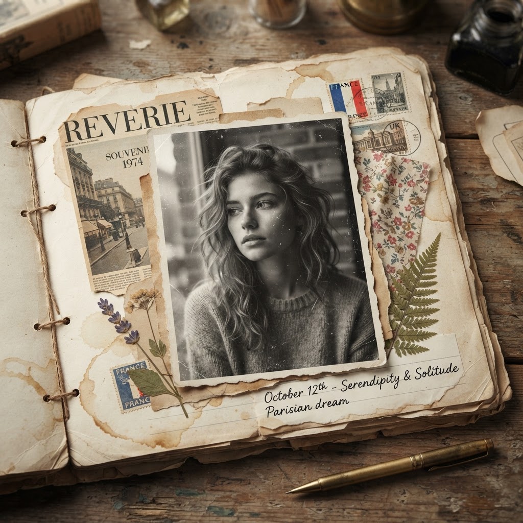 Retrato em Scrapbook Moody