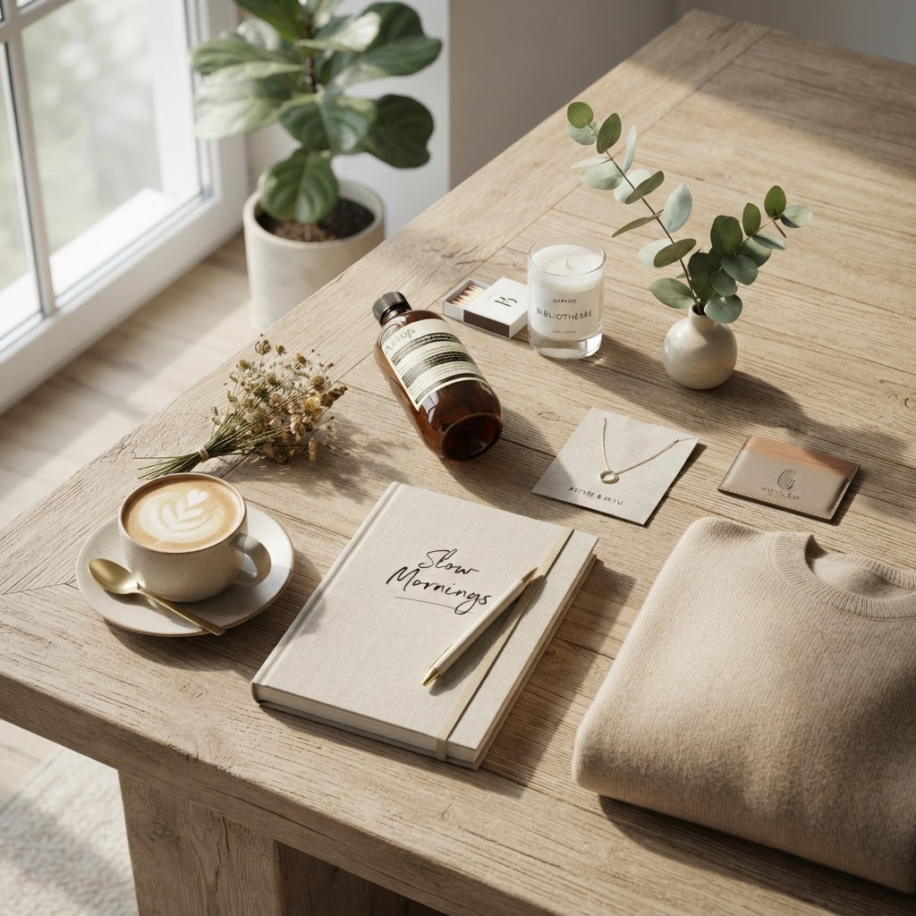 Flat Lay Minimalista para Produtos