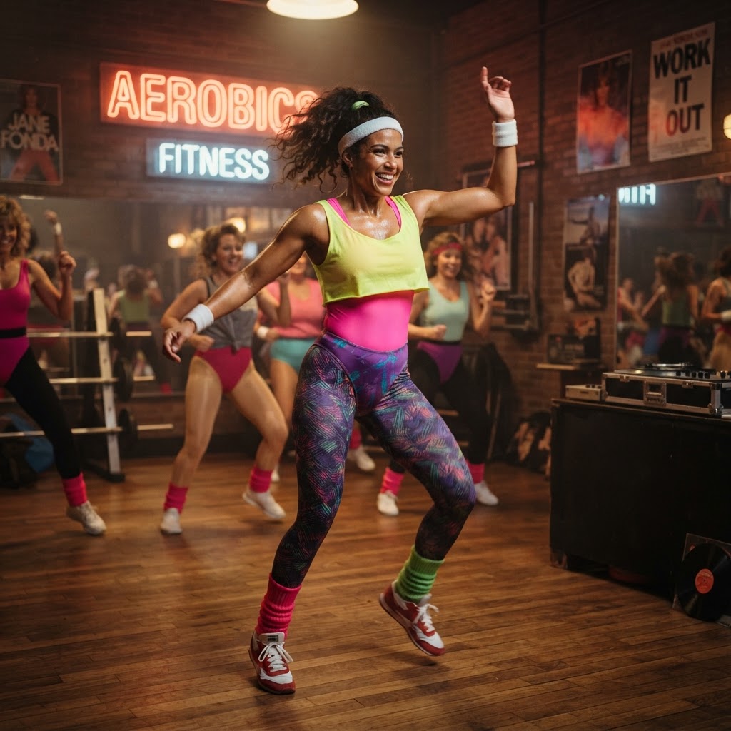You Crashing a 1980s Aerobic Workout
