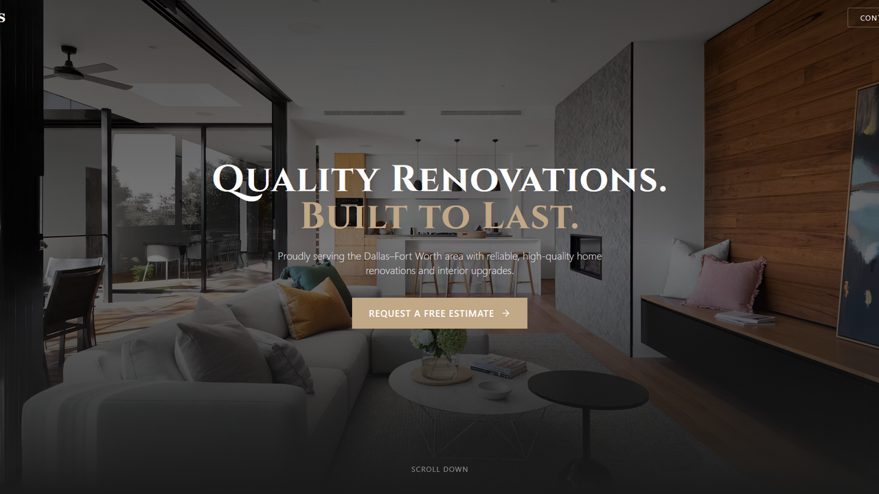 Luxury Renovation Website  template preview