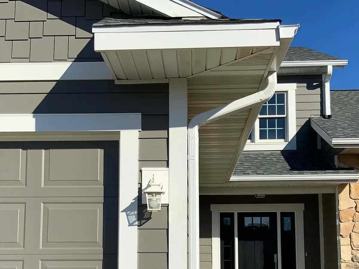 Seamless gutter system installed on Stillwater area home
