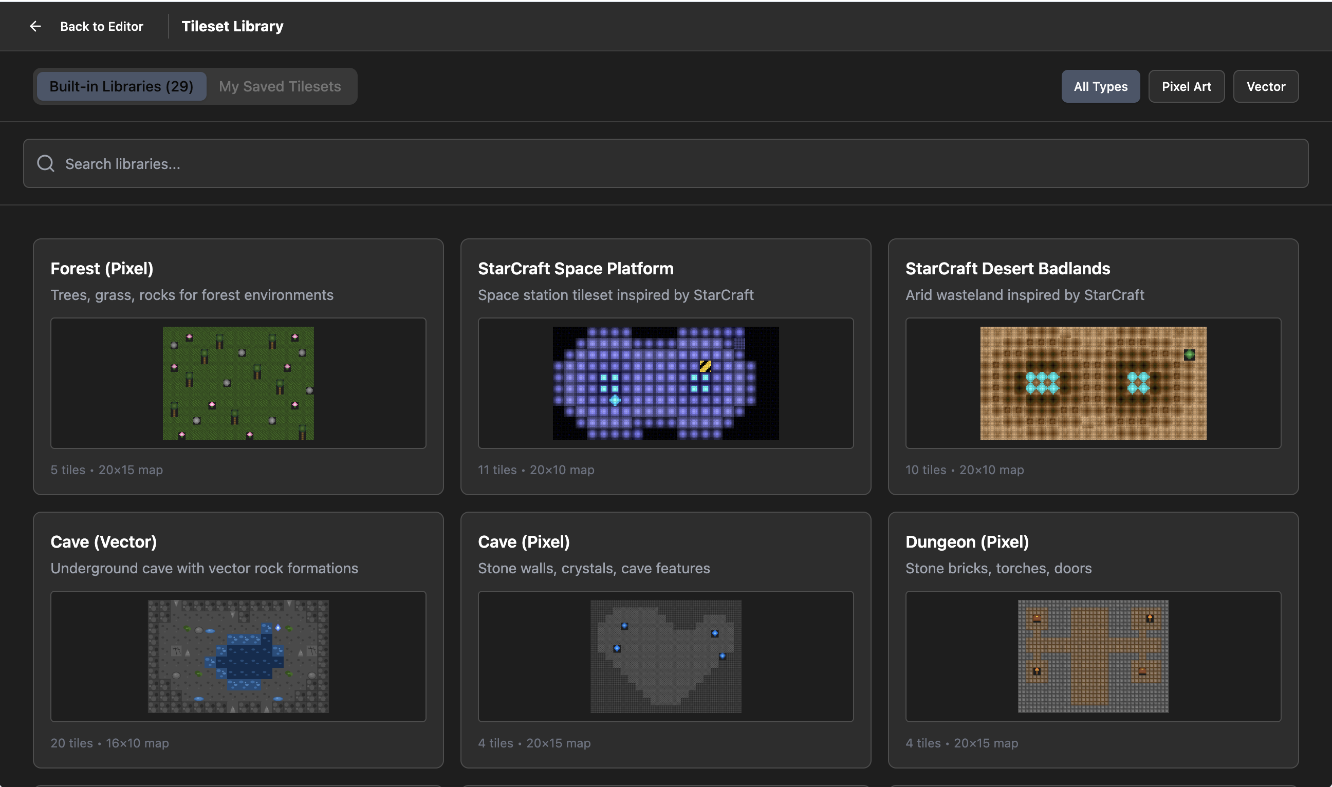 Tilemap Editor template preview