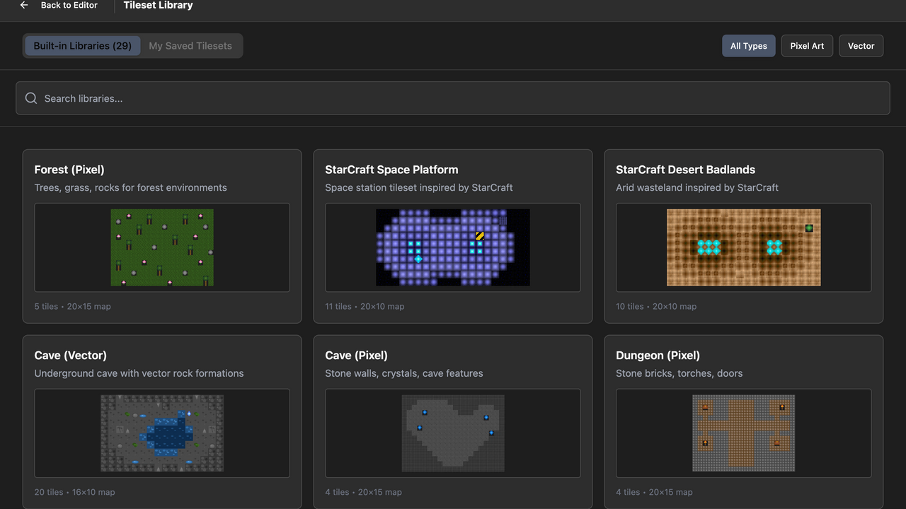 Tilemap Editor template preview