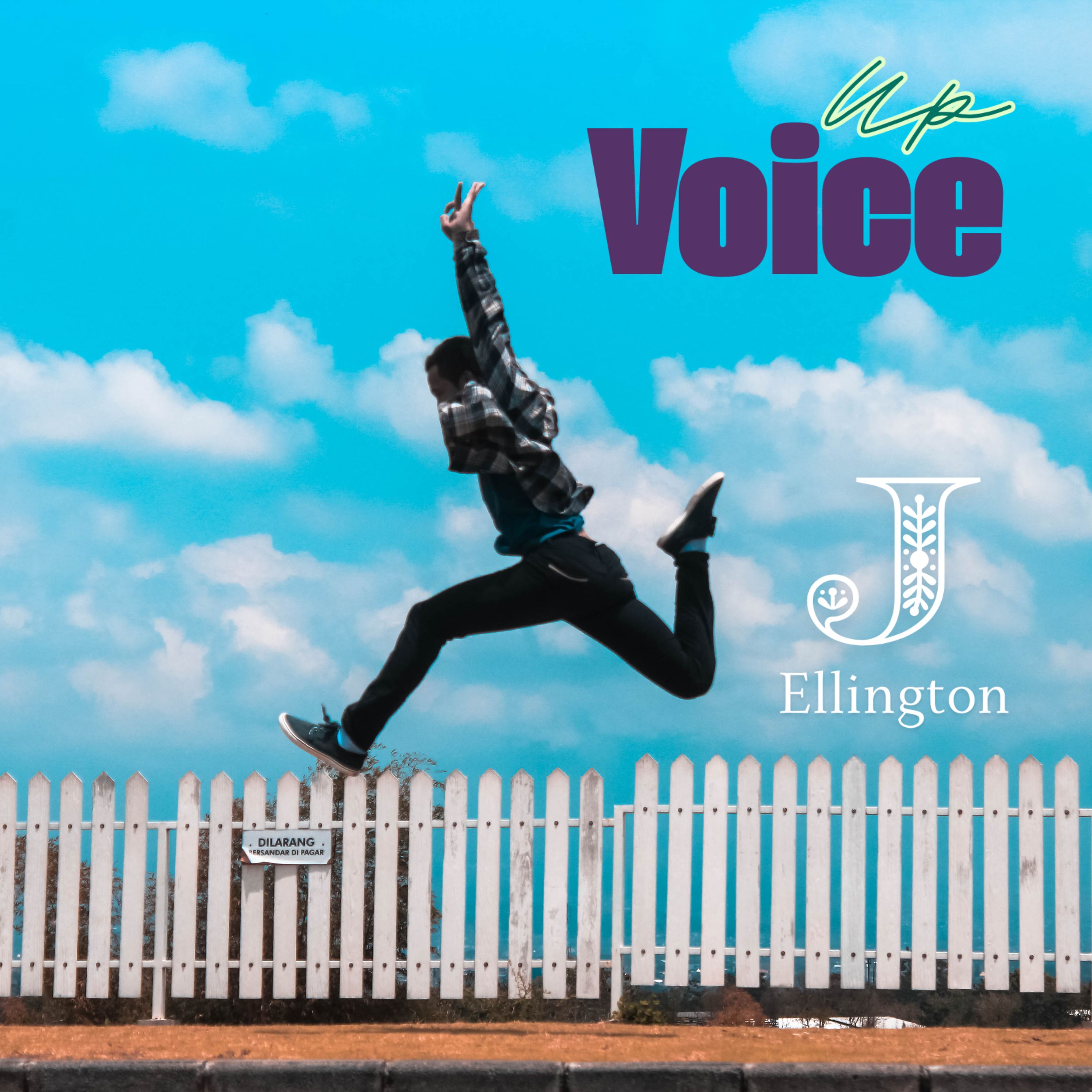 Voice Up J Ellington — anchor hero for the Voice Up Shop